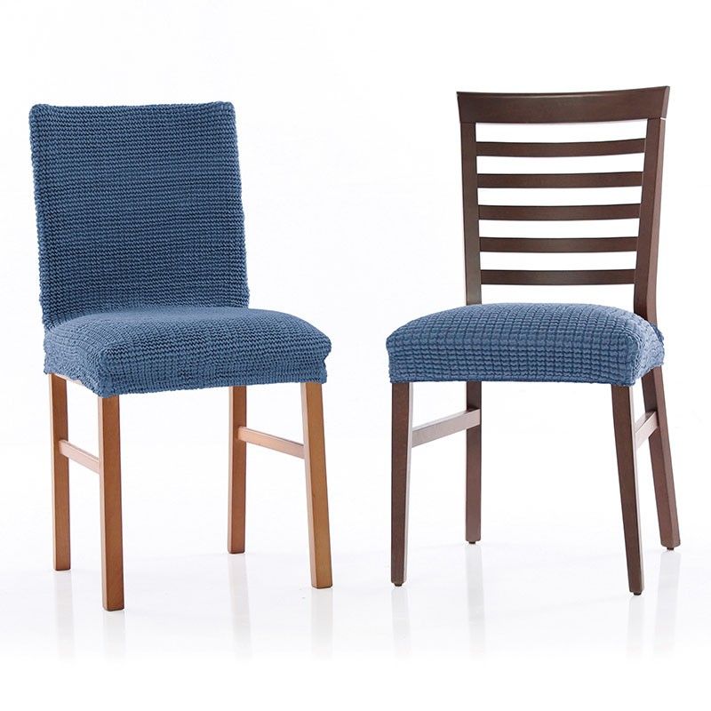 Pack de 6 fundas sillas diseño azul en oferta - Todo fundas y textiles